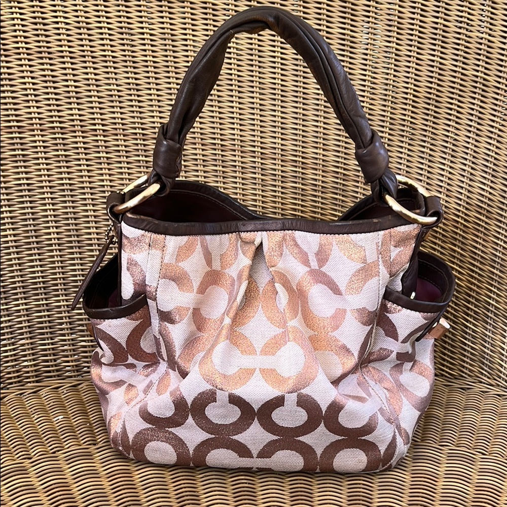 Coach Rose Gold Parker Signature